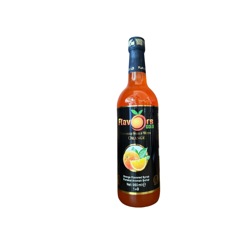 🍊 Flavors Gold Orange Syrup – 1 Liter (Made in Turkey – Istanbul)