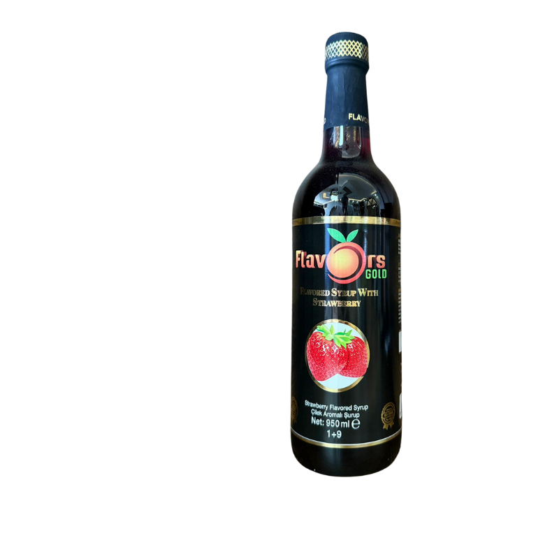 🍓 Flavors Gold Strawberry Syrup – 1 Liter (Made in Turkey – Istanbul)