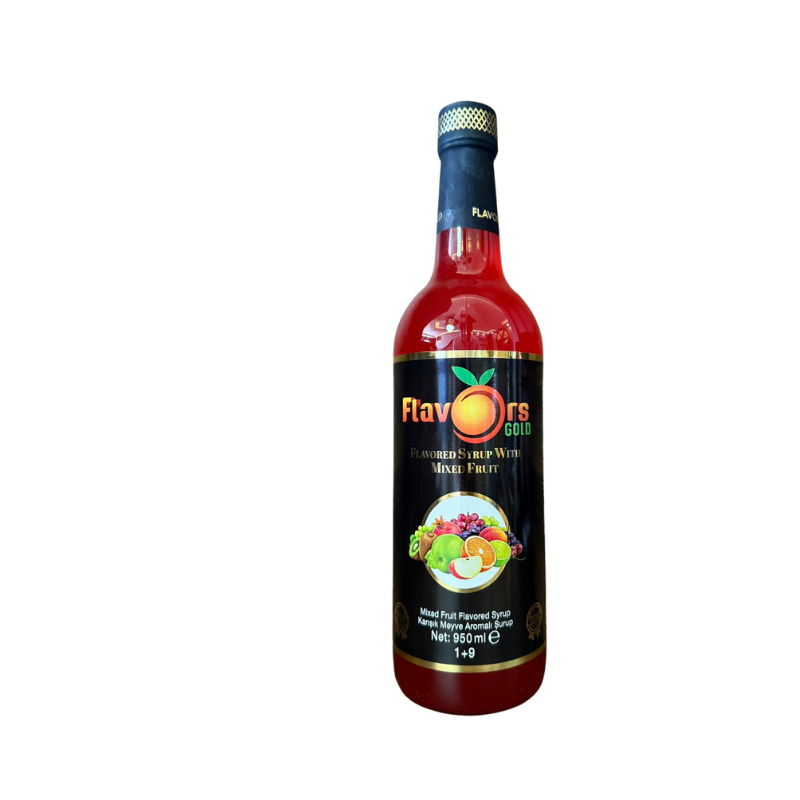 🍹 Flavors Gold Mixed Fruits Syrup – 1 Liter (Made in Turkey – Istanbul)